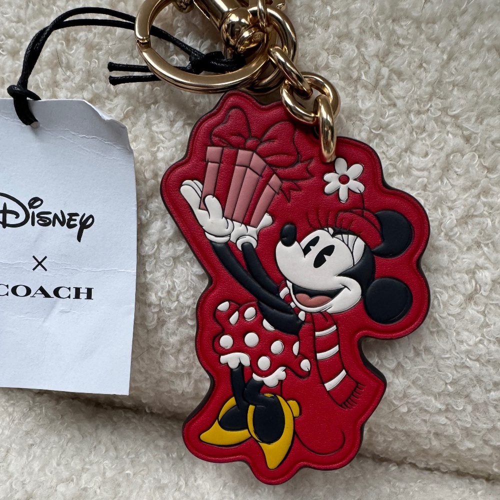 Coach Red and Black Minnie Mouse Key Holder smoking home